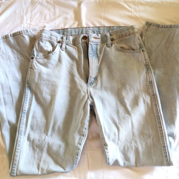 Wrangler Cowboy Cut Original Fit Men's 13MWZGH Jeans in Bleach, 32x34", GUC ++ - Picture 6 of 12